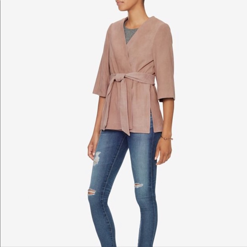 INTERMIX Blush Kimono Suede Jacket- Small